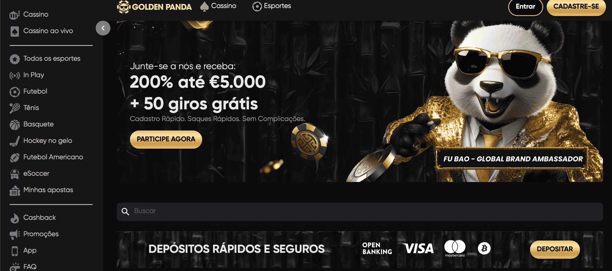 Golden Panda casino Portugal online – MB Way e pagamentos rápidos 2026