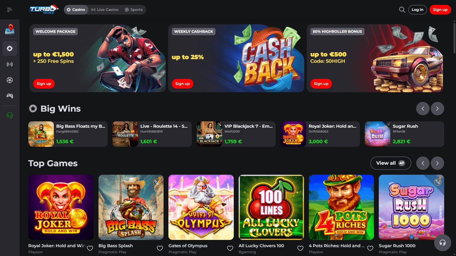TurboWinz casino Portugal online – 3000 slots e levantamentos rápidos 2026